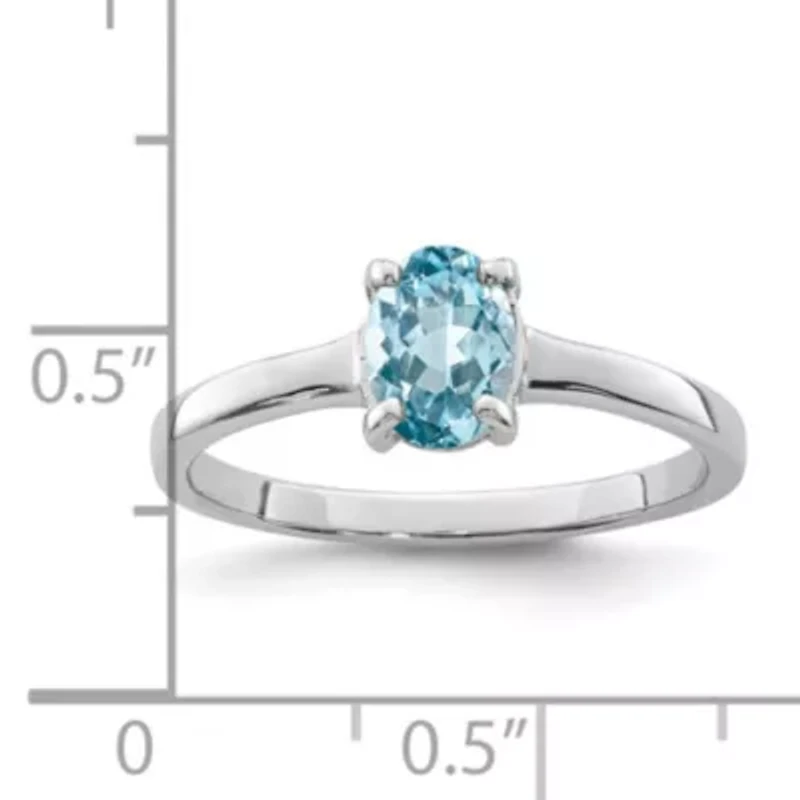 1.92 ct. t.w. Light Swiss Blue Topaz Ring Rhodium-plated Sterling Silver