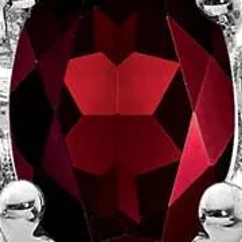 5/8 ct. t.w. Garnet Ring Rhodium-plated Sterling Silver