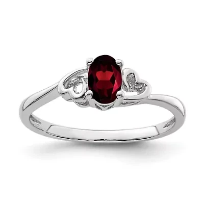 5/8 ct. t.w. Garnet Ring Rhodium-plated Sterling Silver