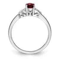 5/8 ct. t.w. Garnet Ring Rhodium-plated Sterling Silver