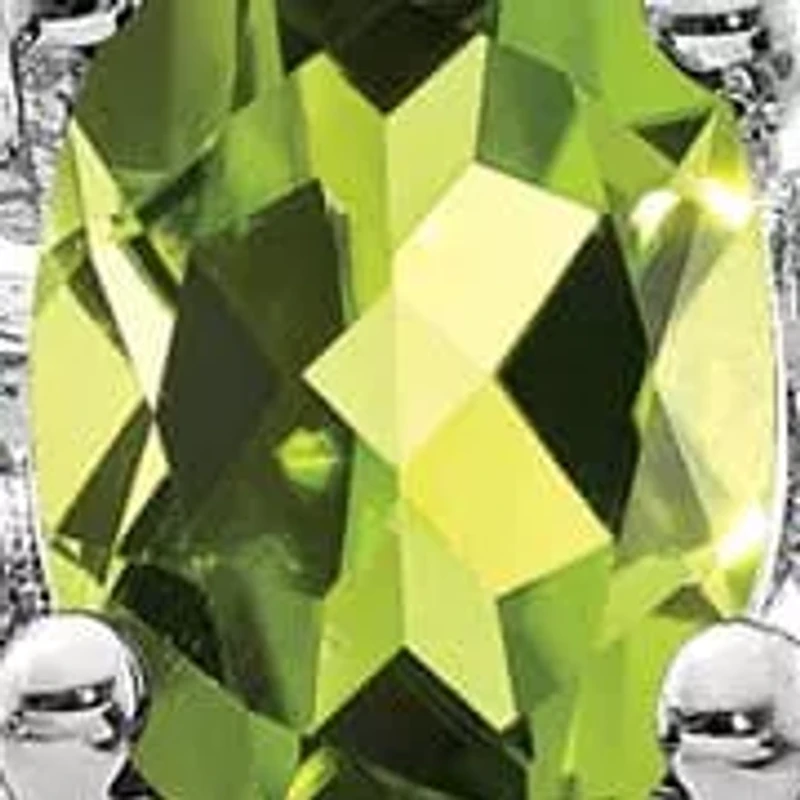 1/2 ct. t.w. Peridot Ring Rhodium-plated Sterling Silver