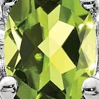 1/2 ct. t.w. Peridot Ring Rhodium-plated Sterling Silver