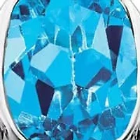 1/2 ct. t.w. Blue Topaz Ring Rhodium-plated Sterling Silver