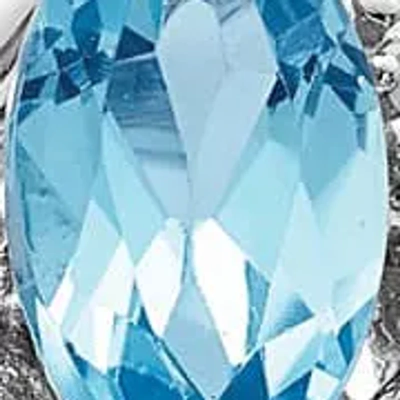 1/2 ct. t.w. Light Swiss Blue Topaz and Diamond Accent Ring Rhodium-plated Sterling Silver