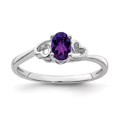 3/8 ct. t.w. Amethyst Ring Rhodium-plated Sterling Silver