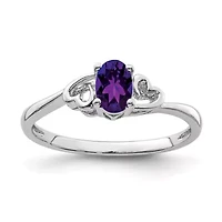 3/8 ct. t.w. Amethyst Ring Rhodium-plated Sterling Silver