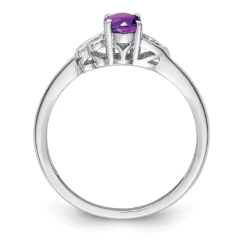 3/8 ct. t.w. Amethyst Ring Rhodium-plated Sterling Silver