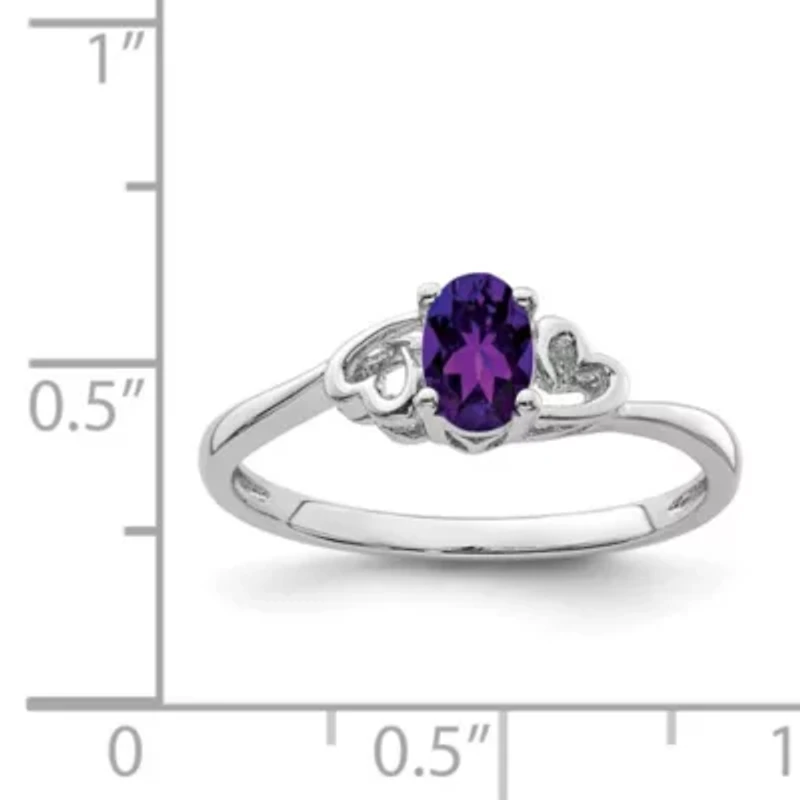 3/8 ct. t.w. Amethyst Ring Rhodium-plated Sterling Silver