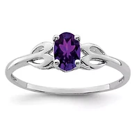 3/8 ct. t.w. Amethyst Ring Rhodium-plated Sterling Silver