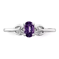 3/8 ct. t.w. Amethyst Ring Rhodium-plated Sterling Silver