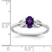3/8 ct. t.w. Amethyst Ring Rhodium-plated Sterling Silver