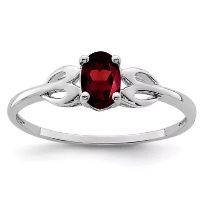 5/8 ct. t.w. Garnet Ring Rhodium-plated Sterling Silver
