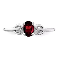 5/8 ct. t.w. Garnet Ring Rhodium-plated Sterling Silver