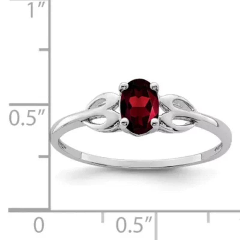 5/8 ct. t.w. Garnet Ring Rhodium-plated Sterling Silver