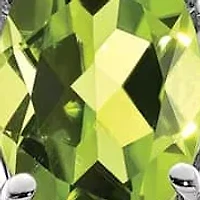 1/2 ct. t.w. Peridot and Diamond Accent Ring Rhodium-plated Sterling Silver