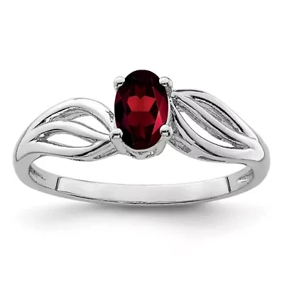 5/8 ct. t.w. Garnet Ring Rhodium-plated Sterling Silver