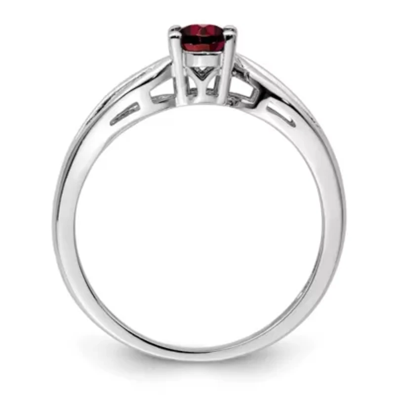 5/8 ct. t.w. Garnet Ring Rhodium-plated Sterling Silver