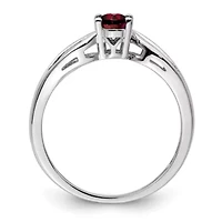 5/8 ct. t.w. Garnet Ring Rhodium-plated Sterling Silver