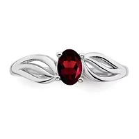 5/8 ct. t.w. Garnet Ring Rhodium-plated Sterling Silver