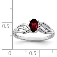 5/8 ct. t.w. Garnet Ring Rhodium-plated Sterling Silver
