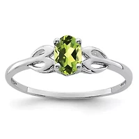 5/8 ct. t.w. Peridot Ring Rhodium-plated Sterling Silver