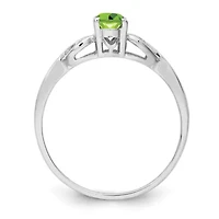 5/8 ct. t.w. Peridot Ring Rhodium-plated Sterling Silver