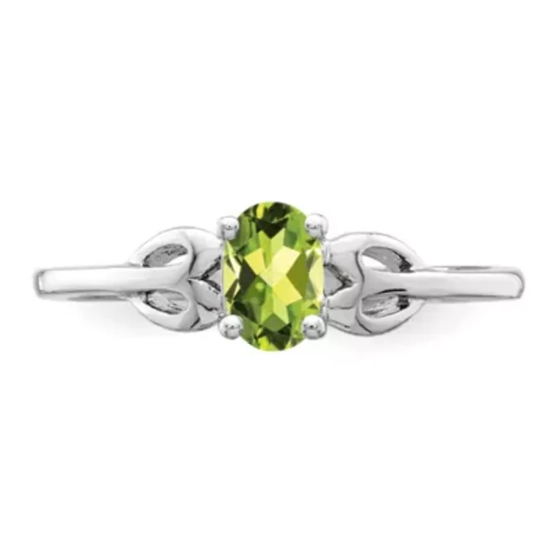 5/8 ct. t.w. Peridot Ring Rhodium-plated Sterling Silver