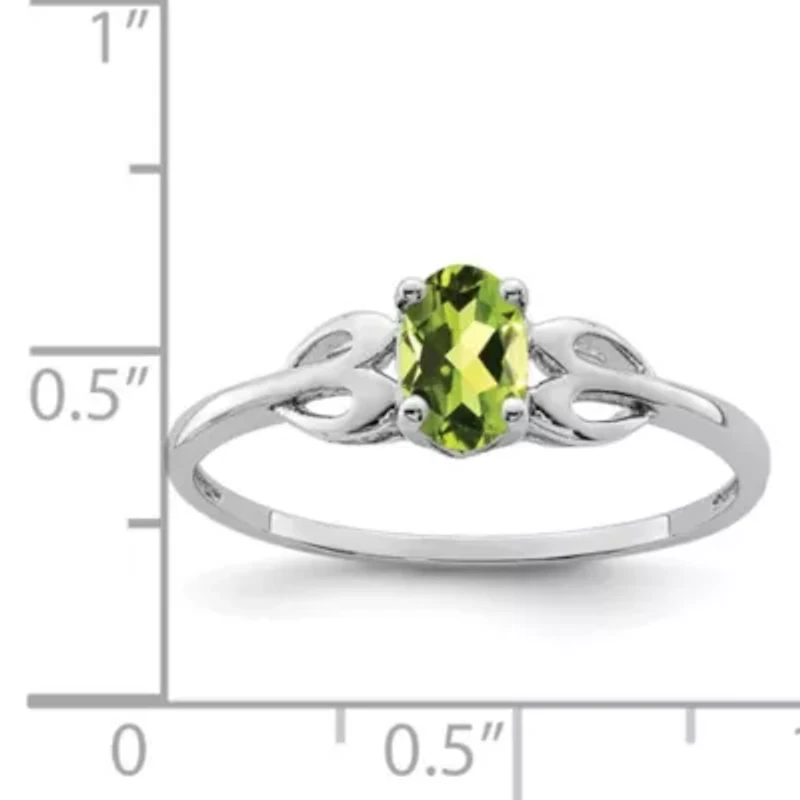 5/8 ct. t.w. Peridot Ring Rhodium-plated Sterling Silver