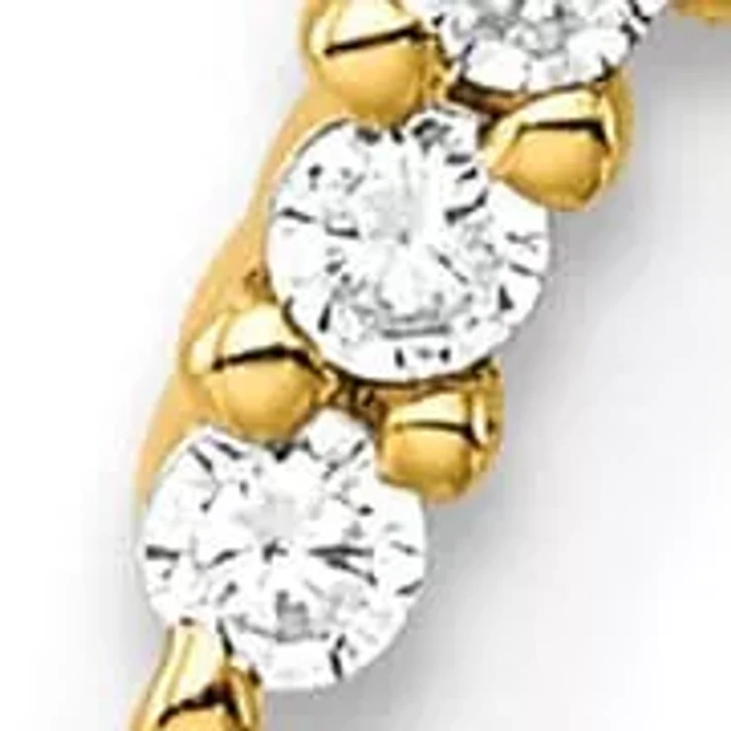 Lab Created Lab Grown Diamond VS/SI+ G+ Initial Pendant in 14K Yellow Gold