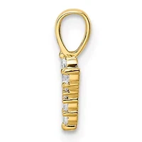 Lab Created Lab Grown Diamond VS/SI+ G+ Initial Pendant in 14K Yellow Gold