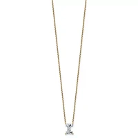 Lab Created Lab Grown Diamond VS+ F+ 18-inch Initial Necklace in 14K Yellow Gold