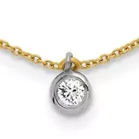 Lab Created / ct. t.w. Grown Diamond VS+ F+ Stations Necklace 18K Two-tone Gold