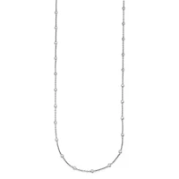 Lab Created Grown Diamond Bezel Set Polished Station Necklace Platinum