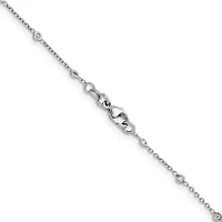 Lab Created Grown Diamond Bezel Set Polished Station Necklace Platinum