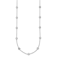 Lab Created Grown Diamond Bezel Set Polished Station Necklace Platinum