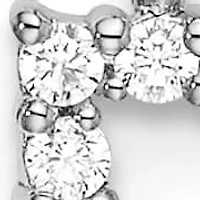 Lab Created Lab Grown Diamond VS/SI+ G+ Initial Pendant in 14K Gold