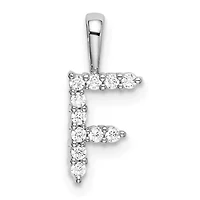 Lab Created Lab Grown Diamond VS/SI+ G+ Initial Pendant in 14K Gold