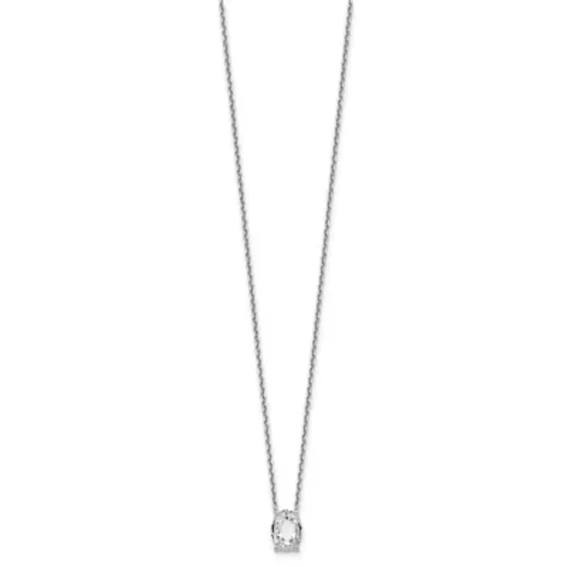 Lab Created Lab Grown Diamond VS+ F+ 18-inch Initial Necklace in 14K Gold