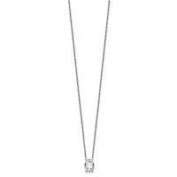 Lab Created Lab Grown Diamond VS+ F+ 18-inch Initial Necklace in 14K Gold
