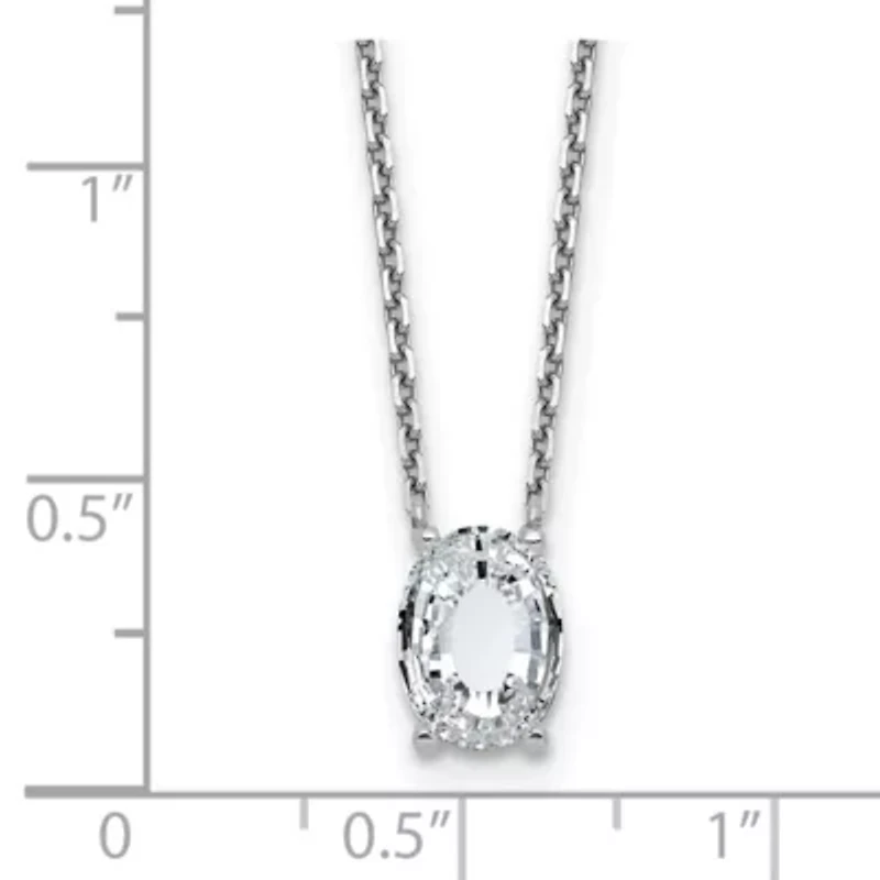 Lab Created Lab Grown Diamond VS+ F+ 18-inch Initial Necklace in 14K Gold