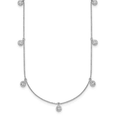 Lab Created 3/4 ct. t.w. Grown Diamond VS+ F+ Stations Necklace 18K White Gold