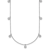 Lab Created 3/4 ct. t.w. Grown Diamond VS+ F+ Stations Necklace 18K White Gold