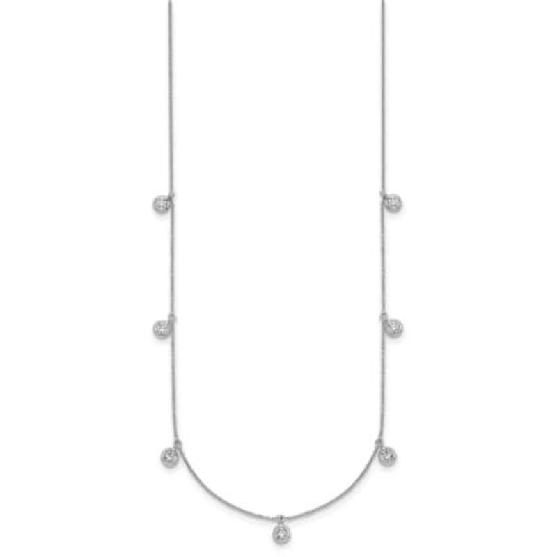 Lab Created 3/4 ct. t.w. Grown Diamond VS+ F+ Stations Necklace 18K White Gold