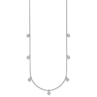 Lab Created 3/4 ct. t.w. Grown Diamond VS+ F+ Stations Necklace 18K White Gold