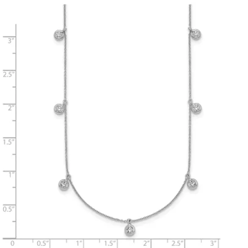 Lab Created 3/4 ct. t.w. Grown Diamond VS+ F+ Stations Necklace 18K White Gold