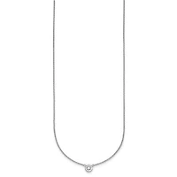 Lab Created 1/ ct. t.w. Grown Diamond VS+ F+ Bezel Necklace 18K White Gold