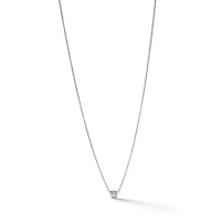 Lab Created 1/ ct. t.w. Grown Diamond VS+ F+ Bezel Necklace 18K White Gold