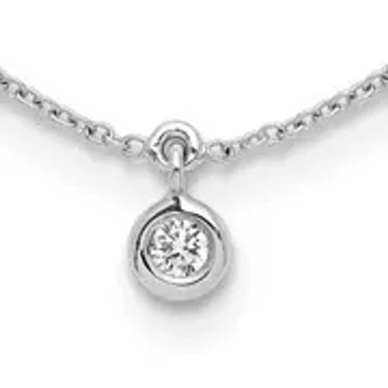 Lab Created / ct. t.w. Grown Diamond VS+ F+ Stations Necklace 18K White Gold