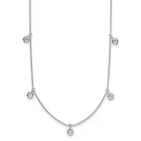 Lab Created / ct. t.w. Grown Diamond VS+ F+ Stations Necklace 18K White Gold