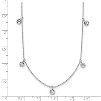 Lab Created / ct. t.w. Grown Diamond VS+ F+ Stations Necklace 18K White Gold